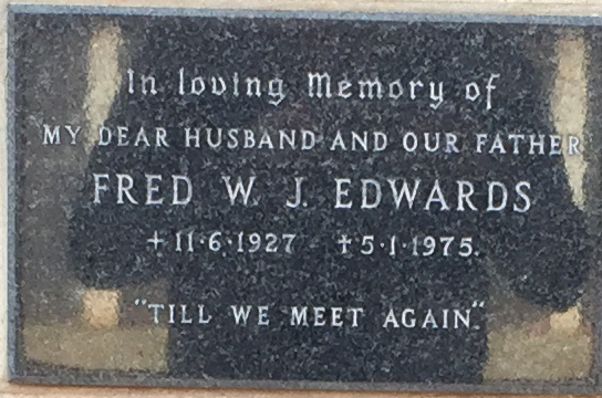 EDWARDS Fred W.J. 1927-1975