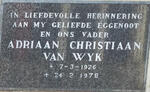 WYK Adriaan Christiaan, van 1926-1978