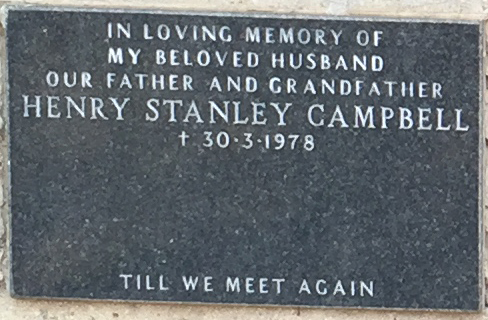 CAMPBELL Henry Stanley -1978