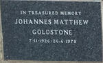 GOLDSTONE Johannes Matthew 1926-1978