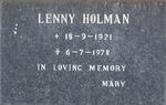HOLMAN Lenny 1921-1978