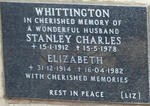 WHITTINGTON Stanley Charles 1912-1978 & Elizabeth 1914-1982