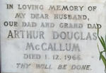 McCALLUM Arthur Douglas -1966
