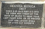 SMIT Deanna Monica 1943-1978