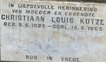 KOTZE Christiaan Louis 1925-1965