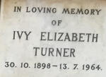 TURNER Ivy Elizabeth 1898-1964