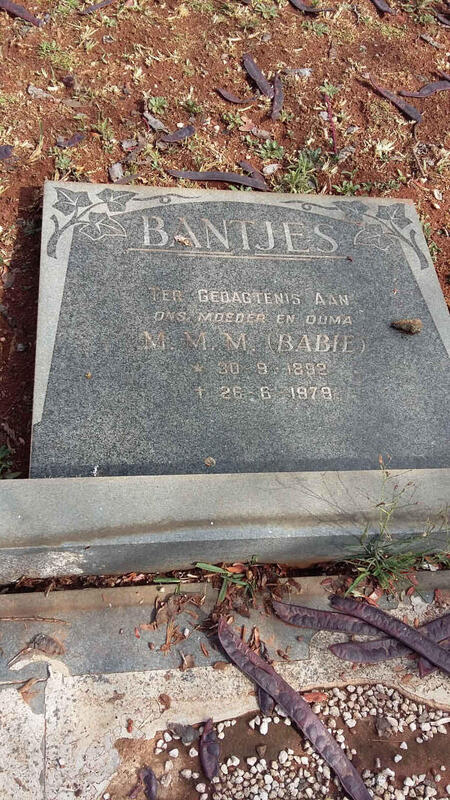 BANTJES M.M.M. 1892-1979