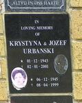 URBANSKI Jozef 1943-2001 & Krystyna 1945-1999