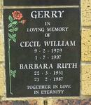 GERRY Cecil William 1929-1997 & Barbara Ruth 1931-1987