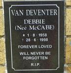 DEVENTER Debbie, van nee McCABE 1958-1998