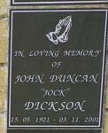 DICKSON John Duncan 1921-2001
