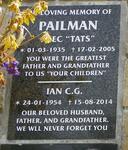 PAILMAN Alec 1935-2005 :: PAILMAN Ian C.G. 1954-2014