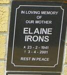 IRONS Elaine 1941-2001