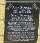 SAMUELS John 1943-2001 & Sybil 1946-2001