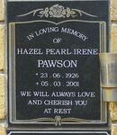 PAWSON Hazel Pearl Irene 1926-2001