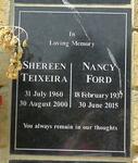 FORD Nancy 1937-2015 :: TEIXEIRA Shereen 1960-2000