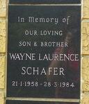 SCHAFER Wayne Laurence 1958-1984