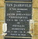 JAARSVELD Jacob Johannes Christoffel, van 1925-198? & Phyllis Dorothy 1927-199?