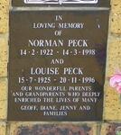 PECK Norman 1922-1998 & Louise 1925-1996