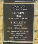 D'AMICO Guiseppe 1916-1997 & Elizabeth 1927-2011