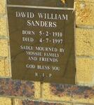 SANDERS David William 1910-1997