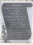 MERWE Catharina Maria Joubert, van der nee LUBBE 1889-1966