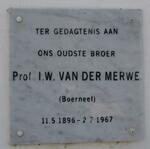 MERWE I.W., van der 1896-1967