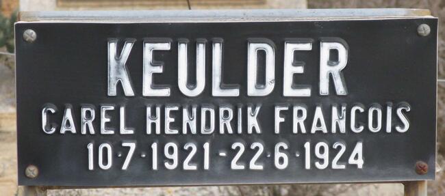 KEULDER Carel Hendrik Francois 1921-1924