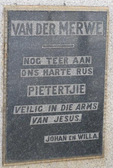 MERWE Pietertjie, van der