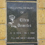 DEMITRI Ellen 1910-1999