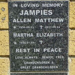 JAMPIES Allen Matthew 1936-2011 & Martha Elizabeth 1934-