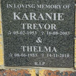 KARANIE Trevor 1953-2003 & Thelma 1953-2010