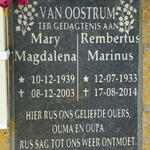 OOSTRUM Rembertus Marinus, van 1933-2014 & Mary Magdalena 1939-2003