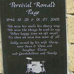 PAGE Percival Ronald 1946-2005