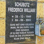 SCHUBOTZ Frederick William 1949-2003