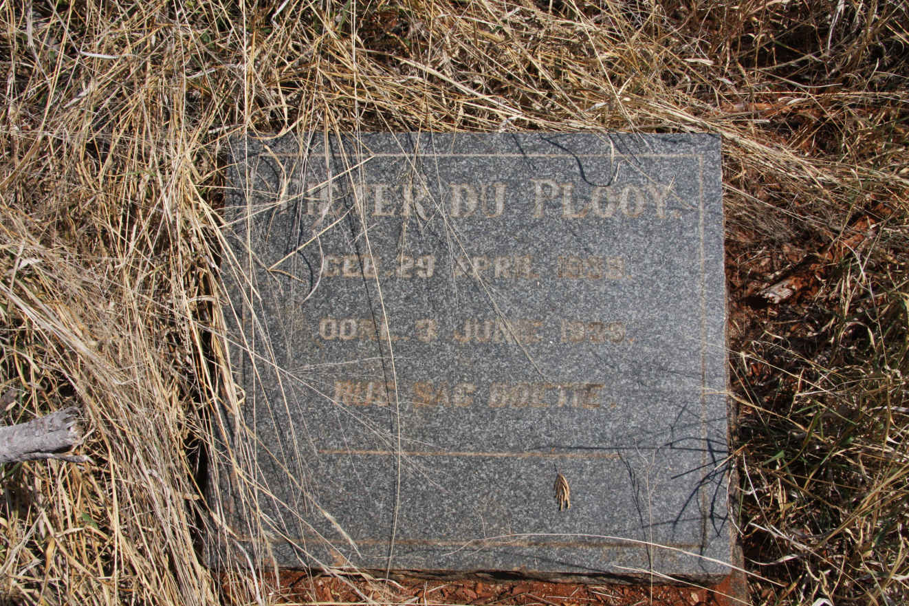 PLOOY Pieter, du -1923