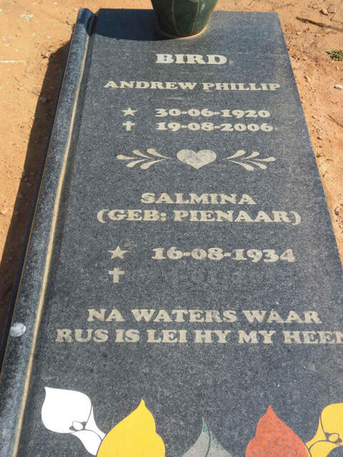 BIRD Andrew Phillip 1920-2006 & Salmina PIENAAR 1934-