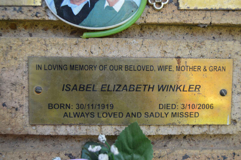 WINKLER Isabel Elizabeth 1919-2006