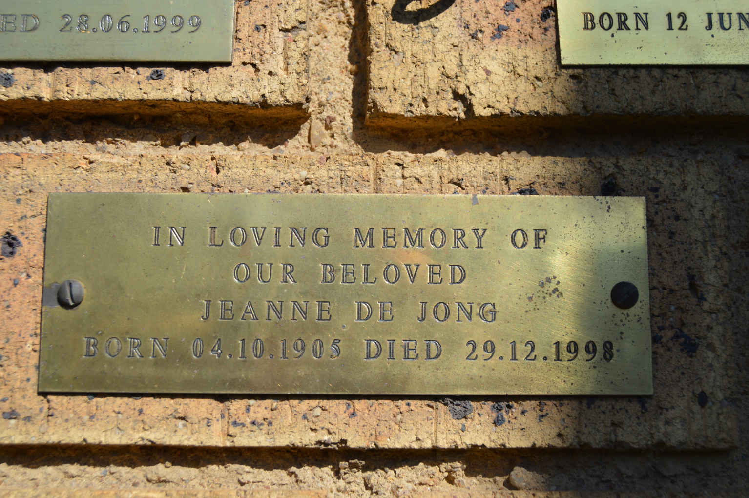 JONG Jeanne, de 1905-1998