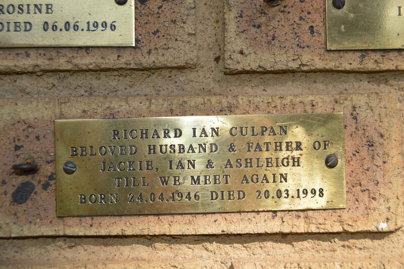 CULPAN Richard Ian 1946-1998
