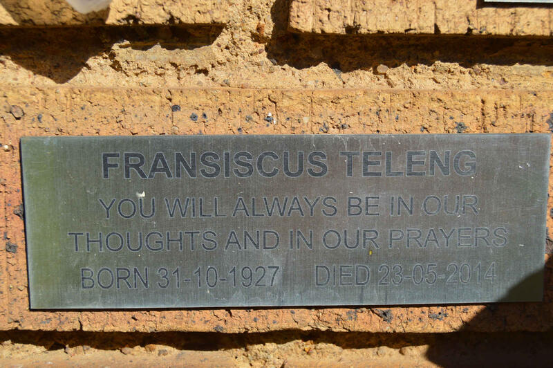 TELENG Fransiscus 1927-2014