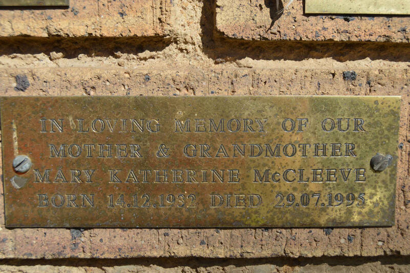 McCLEEVE Mary Katherine 1932-1995