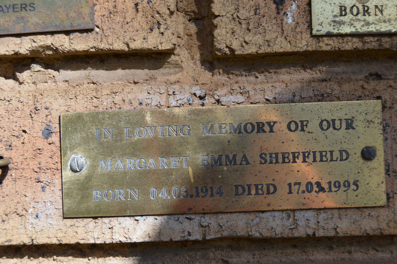 SHEFFIELD Margaret Emma 1914-1995