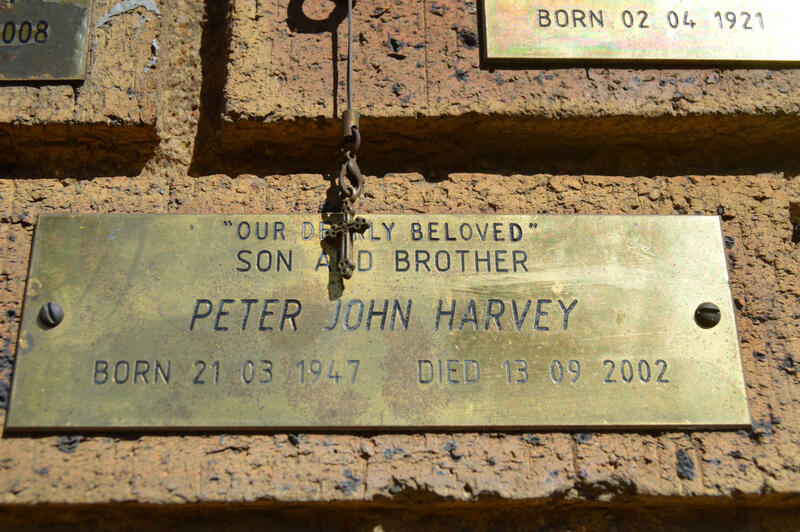 HARVEY Peter John 1947-2002