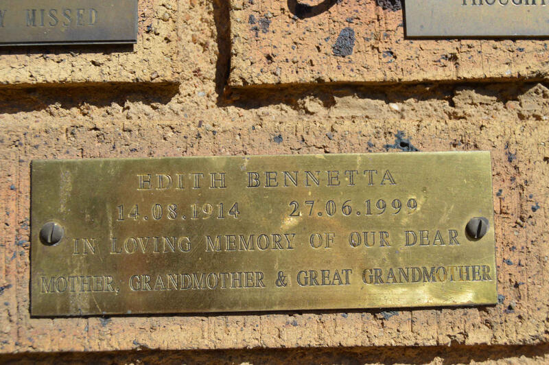 BENNETTA Edith 1914-1999