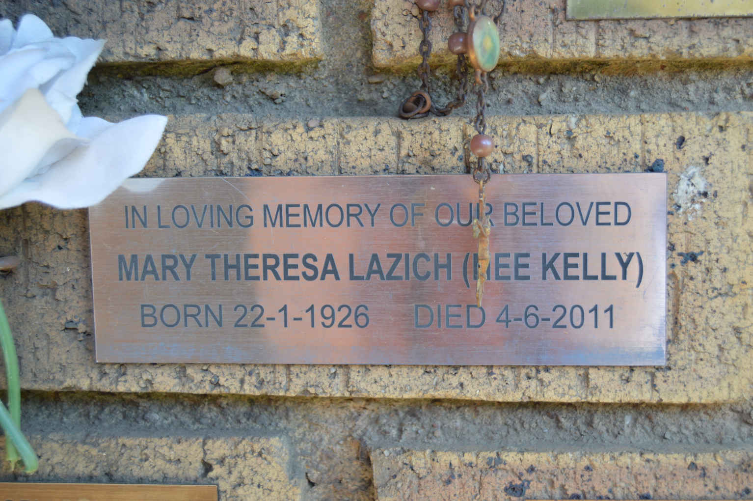 LAZICH Mary Theresa nee KELLY 1926-2011