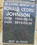 JOHNSON Ronald Cedric 1940-2014
