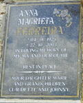 FERREIRA Anna Magrieta 1925-2003