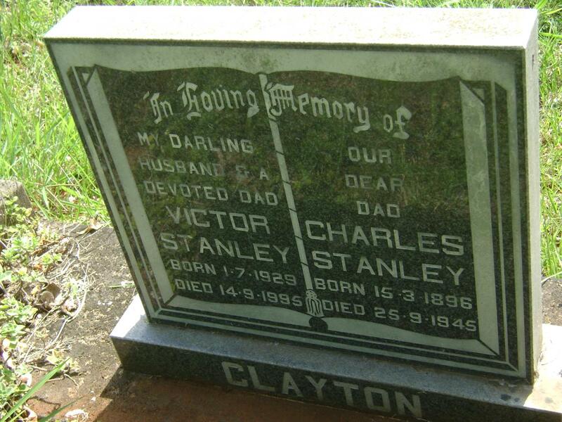 CLAYTON Charles Stanley 1896-1945 :: CLAYTON Victor Stanley 1929-1995