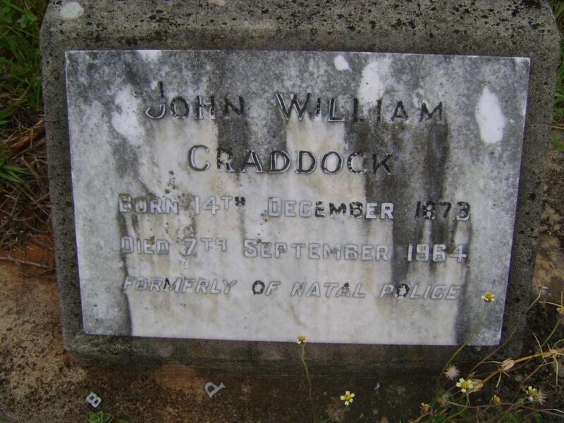 CRADDOCK John William 1873-1964